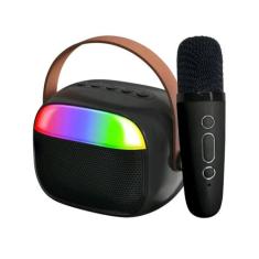 Caixa de Som Bluetooth com Karaokê Infantil e Microfone Sem Fio Potênc
