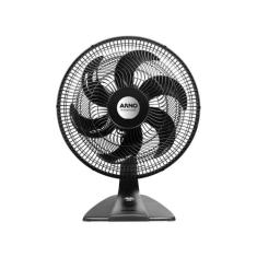 Ventilador de Mesa Arno Essential VE2E 40cm 6 Pás 3 Velocidades Preto,