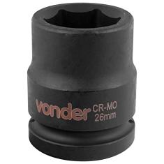 Soquete Sextavado de Impacto Encaixe 3/4" 26mm Aço Cromo - Vonder