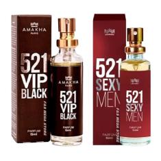Kit Perfume Masculino 521 VIP e Sexy Men 15ml - Amakha Paris