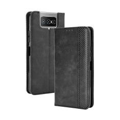 Capa para Asus Zenfone 7 Pro ZS671KS, capa flip carteira de couro para Asus Zenfone 7 Pro ZS671KS, capa magnética retrô para celular, capa carteira de telefone com compartimentos para cartão