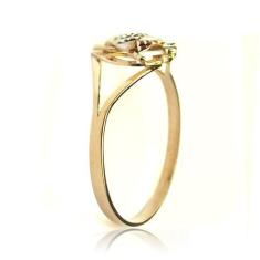 Anel de Ouro Pequeno Coração 18k Tricolor - Meu Anel, 10