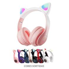 Fone Bluetooth Infantil LED Gatinho com Microfone Sem Fio - FSS Varied