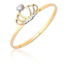 Anel Coroa Tiara Princesa Ouro Puro 18k As517 - MAEHLER JOIAS, 20, Dou