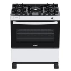 Fogao 5 Bocas Venax Gaudi Vitreo Branco Gas Glp