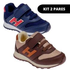Kit 2 Tênis de Criança Infantil de Masculino Casual-Masculino