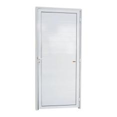 Porta de Alumínio Lambri 210x70cm Super Brilhante Brimak Abertura Esqu