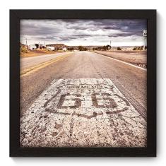 Quadro Decorativo - Rota 66 - 22cm x 22cm - 048qnmap