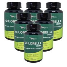 6x Chlorella 500mg- Global Suplementos- 250 Comprimidos 
