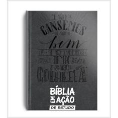 Bíblia em ação de estudo - Versão mensagem - Luxo cinza