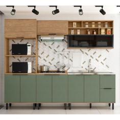 Paneleiro Torre Quente 2 Fornos Toscana Espresso Móveis Freijó/Jade