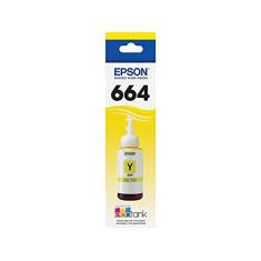 Epson 664 EcoTank Ink Garrafa de alta capacidade amarela (T664420-S) Funciona com EcoTank ET-2500, ET-2550, ET-4500, ET-4550, ET-2600, ET-2650, ET-3600, ET-16500