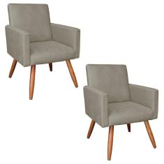 Kit 02 Poltronas Larissa Marrom Rato