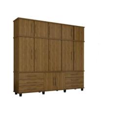 Roupeiro / Guarda Roupas PRIS Triplex 6 Portas e 4 Gavetas Com Nichos 