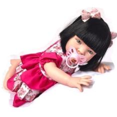 Boneca Bebê Tipo Reborn Realista - Kit Acessórios - Kaydora - Cegonha 