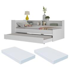 Bicama com Colchão Incluso e Baú Embutido Multimóveis Fg5011 Branca