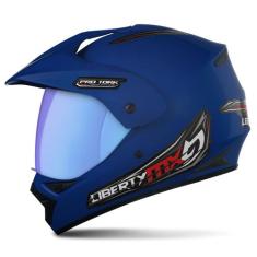 Capacete Fechado Pro Tork Liberty Mx Pro Vision Vis. Camaleão, AZUL, 5