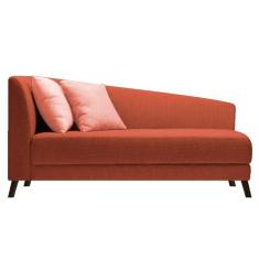 Recamier Heitor 140cm Com Almofada Lado Direito Suede Cor Terracota/coral