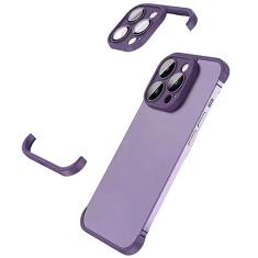 KUGEW Capa bumper sem moldura para iPhone 16 Pro Max com protetor de lente de câmera, ajuste fino, sem parte traseira, design de TPU (poliuretano termoplástico) compatível com MagSafe, excelente