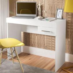 Mesa Escrivaninha Cooler 1 Gaveta Branco - Artely - Artely Móveis, 14,