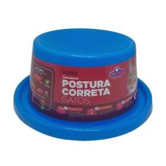 Comedouro Elevado Para Gatos - PET INJET, Azul