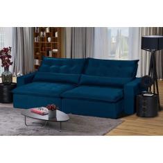 Sofá Bahia Modular 6 Lugares 2,90MT com Molas Retrátil e Reclinável Ve