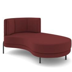 Sofá Chaise Longue Living Lucca Direito D02 Veludo Marsala C-278