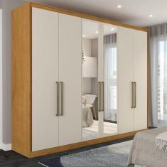 Guarda-Roupa Casal Guarujá 6 Portas 6 Gavetas com Espelho 100% Mdf Per
