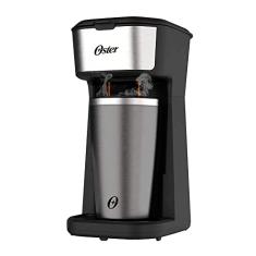 Cafeteira Oster 2Day Inox 2 em 1 com Copo Térmico, 110V, Preto/Inox, 600W, OCAF200