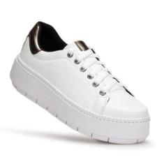 Tênis Feminino Moda Casual Flat Sola Leve Cadarço Estilo e Conforto Mulher Fashion Dia a Dia-Feminino