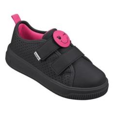 Tênis Infantil Pampili Up 738.003 Escolar Volta as Aulas Emoji-Feminino