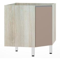 Balcão de Cozinha sem tampo Canto Diagonal Luciane 1 Porta Lis Luciane Móveis