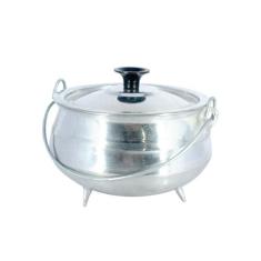 Panela Tripé Alumínio Fundido Polida Alça Vergalhão N08 - DIVIFORTE