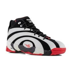 Reebok Shaqnosis Work Safety masculino, preto, branco e vermelho, 7 Wide