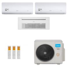 Ar-Condicionado Multi Split Inverter Midea 27.000 (2x Evap HW 9.000 + 1x Evap Cassete 1 Via 12.000) Quente/Frio 220V