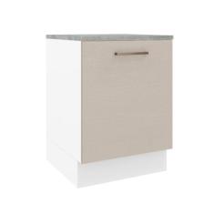 Balcão 60 Cm 1 Porta Branco/crema Agata Madesa Branco/crema
