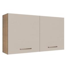 Armário Aéreo 120 Cm 2 Portas Agata Madesa Rustic/crema