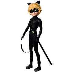 Boneca Cat Noir Miraculous com Bastão Baby Brink Preto