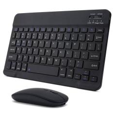 Kit Mouse e Teclado Magnético Sem Fio Bluetooth - Preto