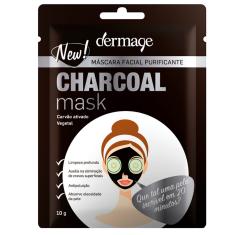 Máscara Facial Purificante Charcoal Mask Carvão Ativado Vegetal  com 1 unidade Dermage 10g