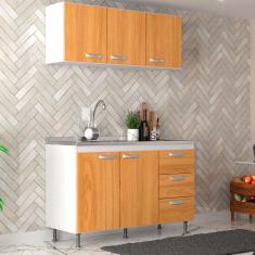 cozinha compacta ipanema 5 pt 3 gv branca e cinamomo