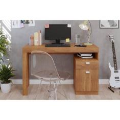 Mesa De Computador Solteiro Melissa 1 Porta E 1 Gaveta Cinamomo - Permóbili