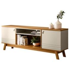 Rack Bancada Linea Colorado 2 Portas MDF e MDP, Marrom