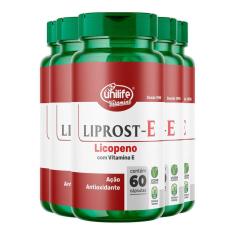 Kit 5 Liprost E Licopeno Com Vitamina E Unilife 60 Cápsulas