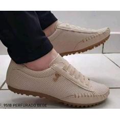 Tenis feminino mocatenis confort elastico - HMA SHOES, Bege, 35