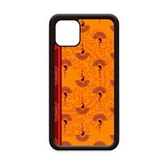 Impressão de tecido de repetição arte colorida laranja para iPhone 12 Pro Max capa para Apple Mini Mobile Case Shell