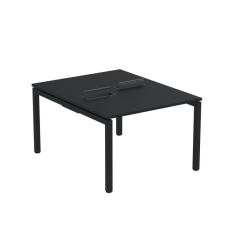 Mesa Plataforma Dupla com Pé de Aço para Coworking 120X140/2P PDC12/14/2P Preto