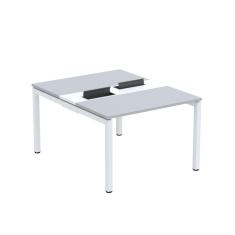 Mesa Plataforma Dupla com Pé de Aço para Coworking 120X140/2P PDC12/14/2P Cinza/Branco
