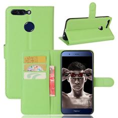 Capa carteira para Huawei Honor V9, capa carteira flip de couro PU premium com compartimento para cartão, suporte e fecho magnético [capa interna à prova de choque de TPU] Compatível com Huawei Honor