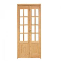 Kit Porta de Madeira Camarão Pe71 Gold Esel 213cmx94cmx12cm Natural